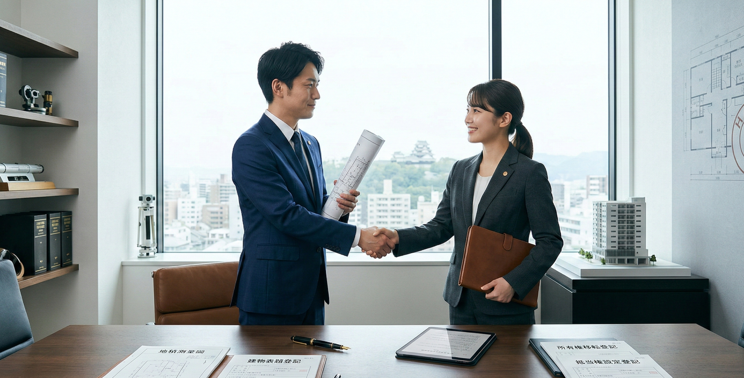 土地家屋調査士と司法書士の連携・ワンストップサービスのイメージ