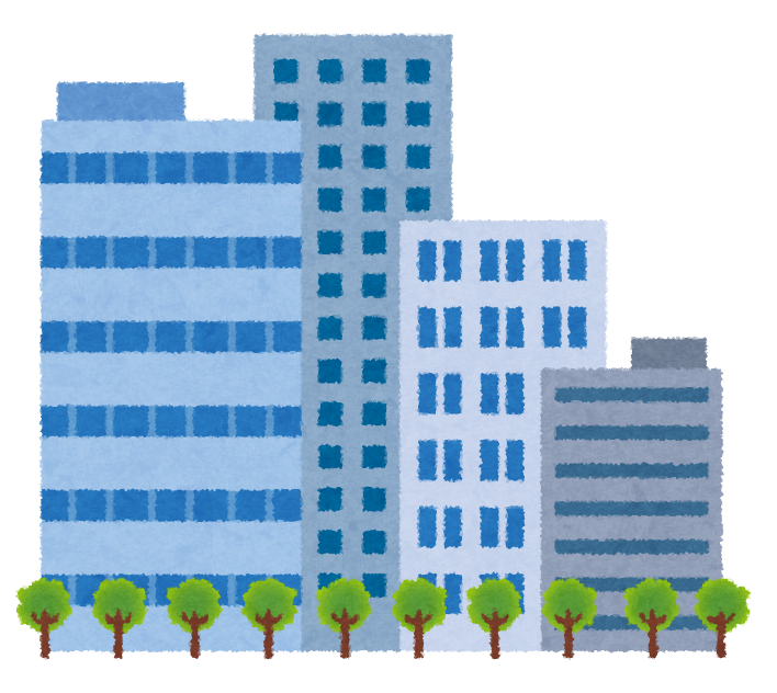 人口集中地区（DID）の上空のイメージ